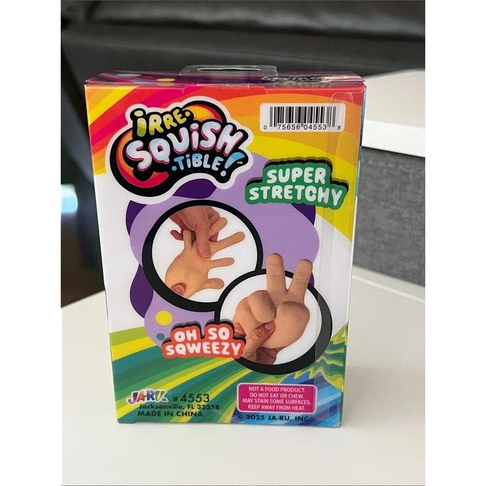 JARU STRETCHY HAND PEACE SIGN Squishy Strecth Toy 5” Viral